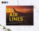 Aviation Airlines Greeting Card Template