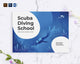 Diving School Greeting Card Template