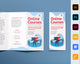 Online Courses Trifold Brochure Template