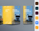 Trucking Logistics Trifold Brochure Template